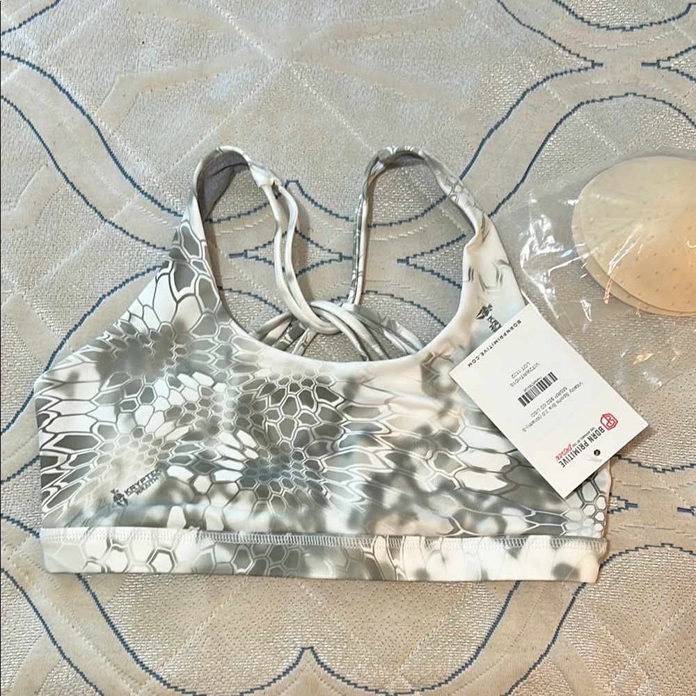 Born Primitive Gray Patterned Sports Bra
